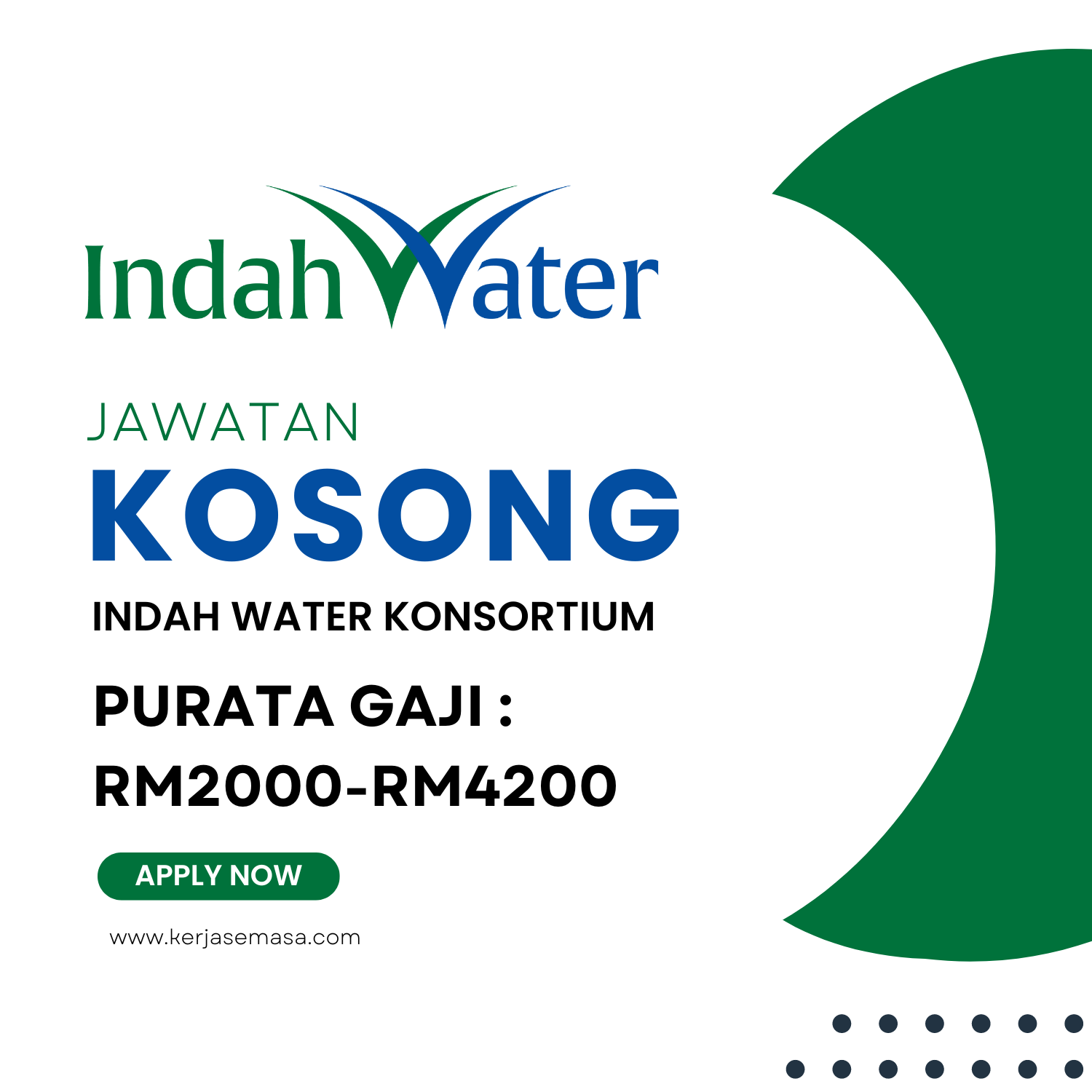 Jawatan Kosong Indah Water Konsortium Sdn. Bhd : Gaji RM2,000 – RM4,200