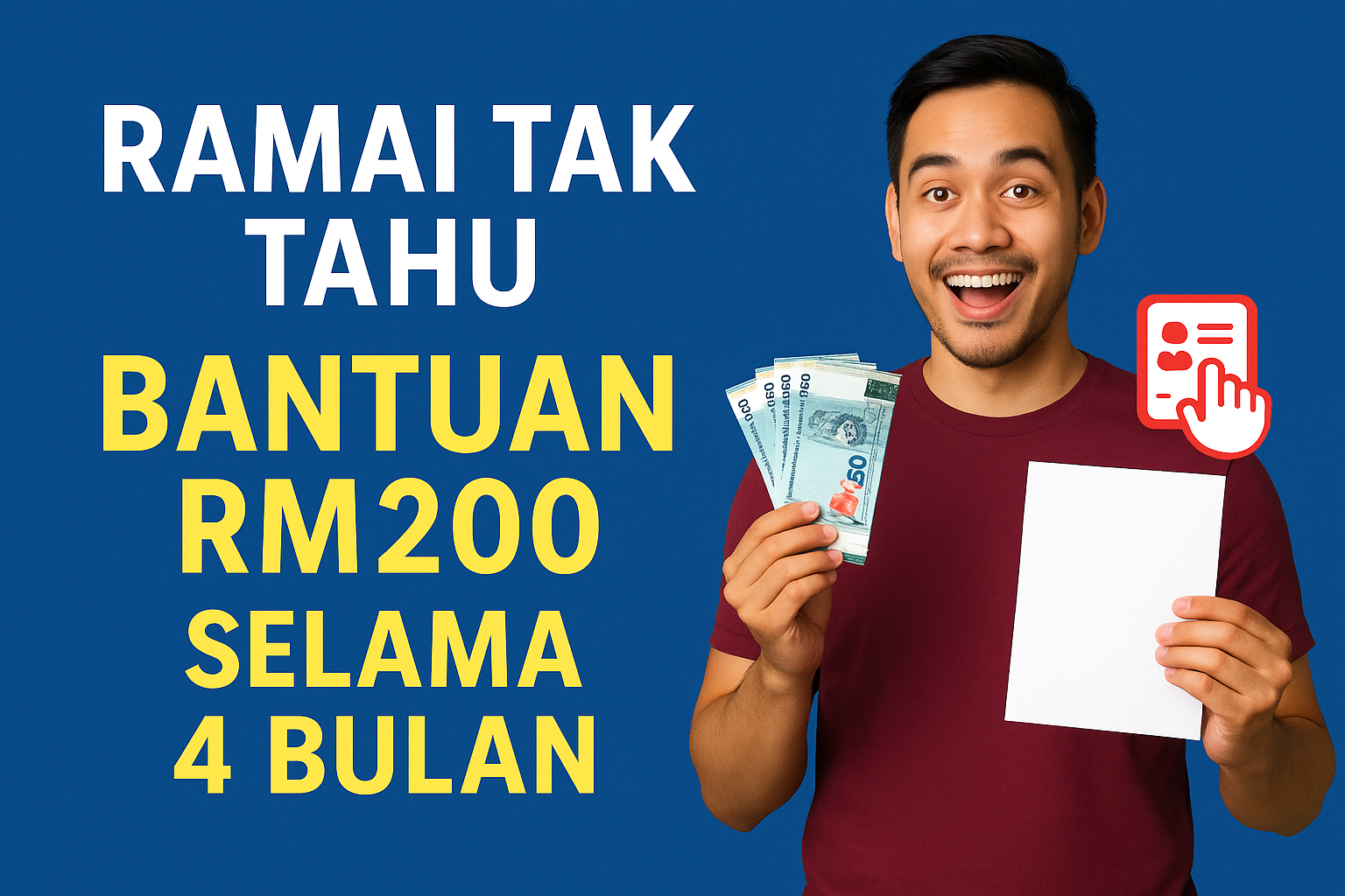 Ramai Tak Tahu Ada Bantuan RM200 Sebulan Selama 4 Bulan – Sudah Dibuka Untuk Permohonan